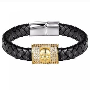 Skull Leather Bracelet